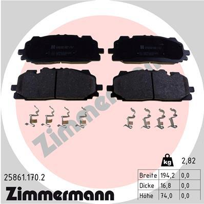 Zimmermann Brake Pad Front Set 25861.170.2
