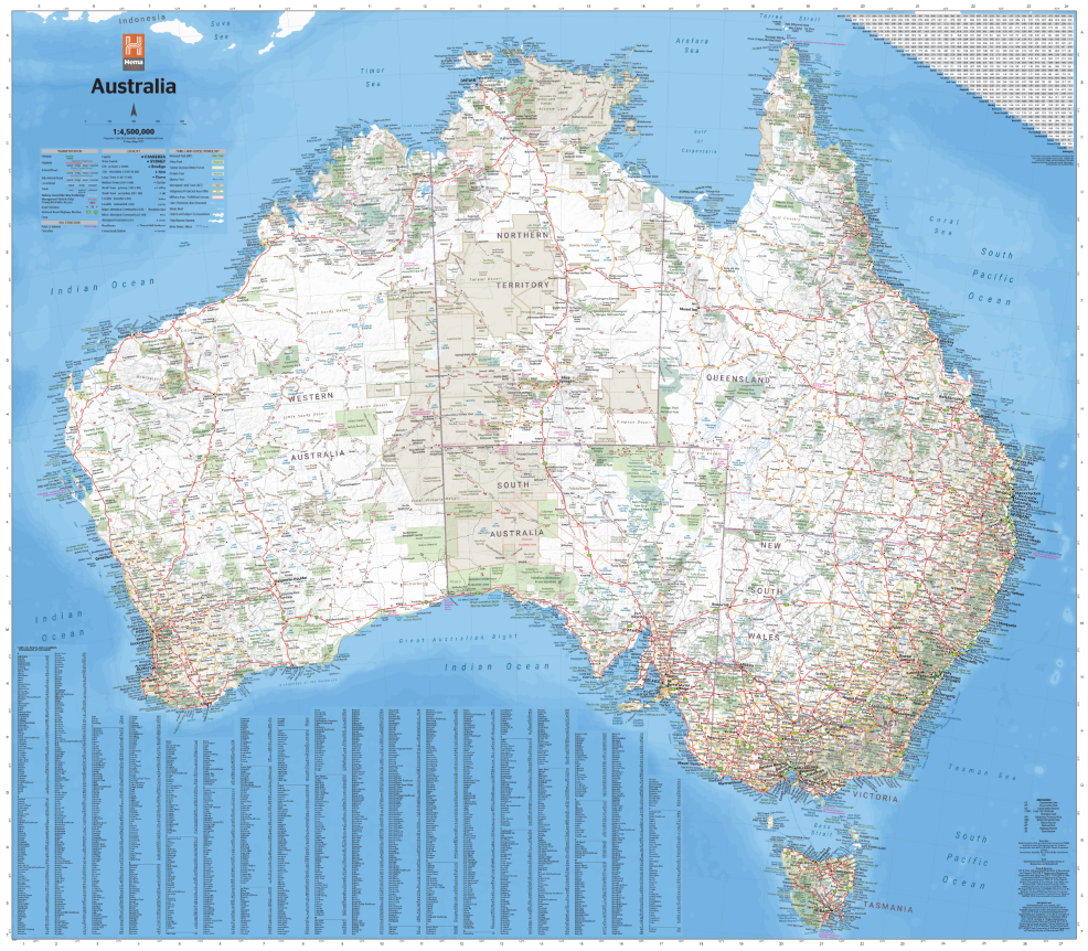 HEMA Australia Large Map