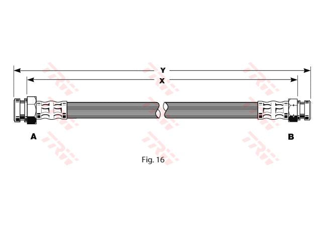 TRW Brake Hose Rear PHA135