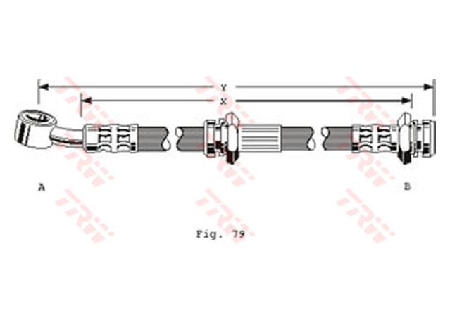 TRW Brake Hose Front PHD174