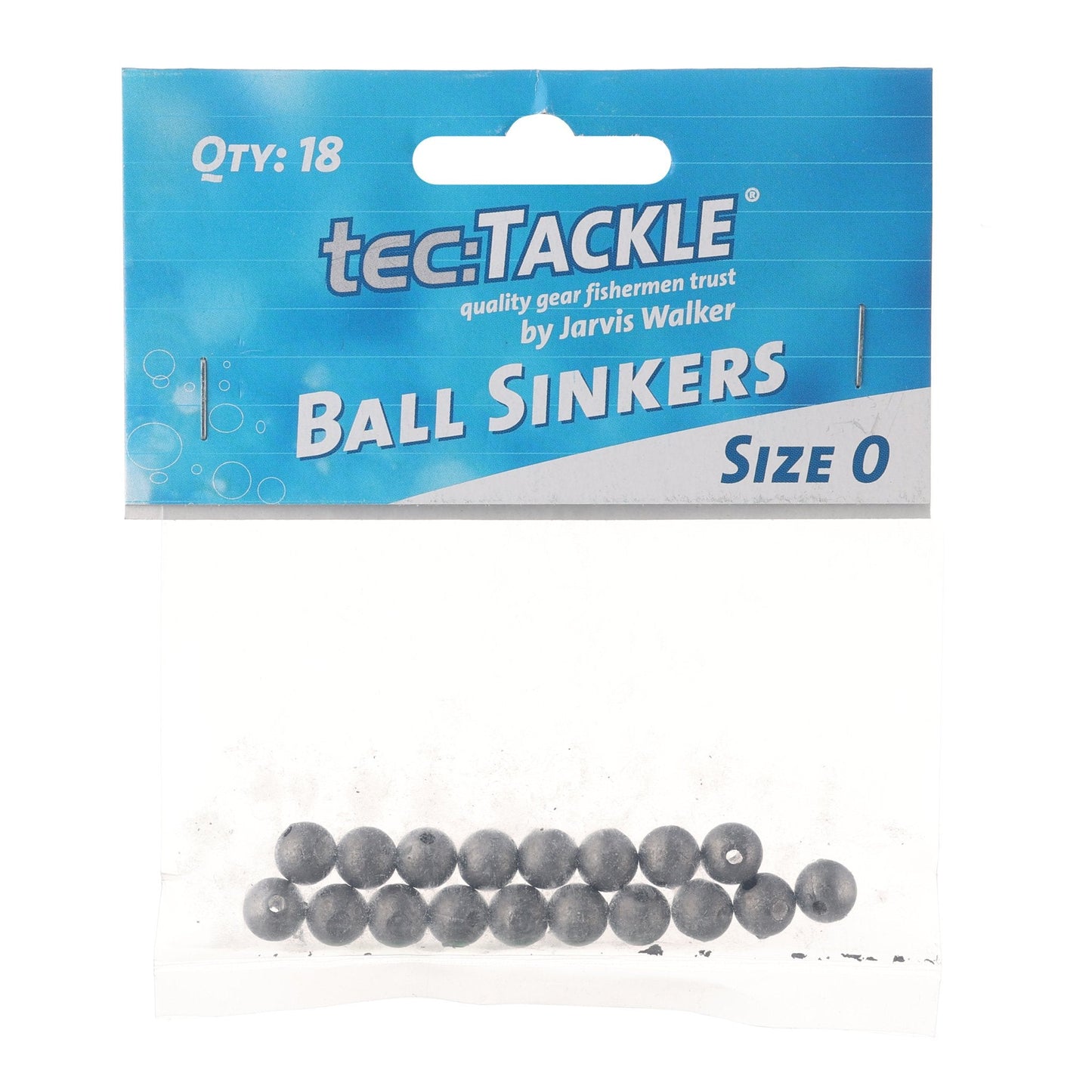 Jarvis Walker Tectackle Ball Sinker Sz0 Prepack 18Pk 36568