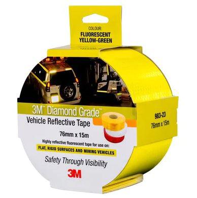 3M Diamond Grade Reflective Tape Fluro Yellow-Green 76mm x 15m AR010602308