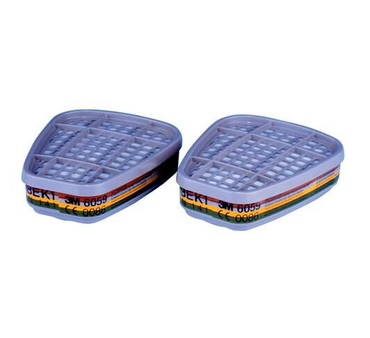 3M Multi Gas/Vapour Cartridge Filter 6059 A1B1E1K1 (Pk of 2) UU006790362