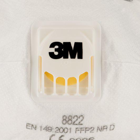 3M Cupped Particulate Disposable Respirator Valve 8822 P2 White (Pk of 10) WX700900359