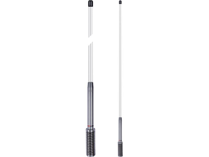 GME UHF CB Spring Base Fibreglass Radome Antenna 6.6dB 1100mm White AE4703