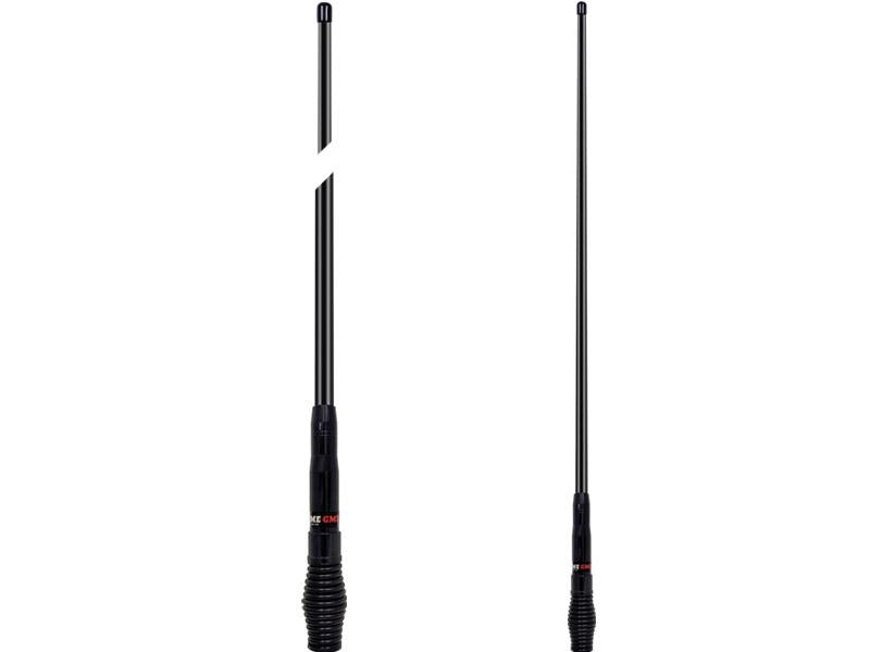 GME UHF CB Spring Base Heavy Duty Fibreglass Radome Antenna 6.6dB 1200mm Black AE4705B