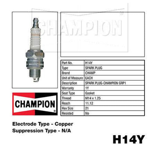Champion GRP 1 Spark Plug H14Y
