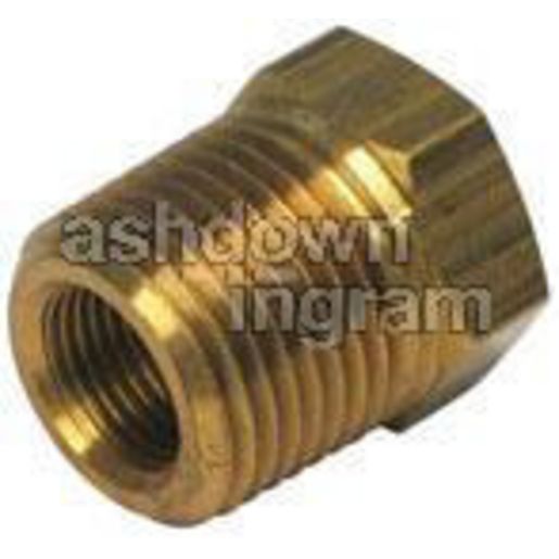 VDO Adaptor Brass Internal Thread 1/8in.-27NPTF External Thread 3/8in.-18NPTF 20mm Long 320.051