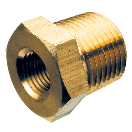 VDO Adaptor Brass Internal Thread 1/8in.-27NPTF External Thread 5/8in.-18UNF 20mm Long 320.052