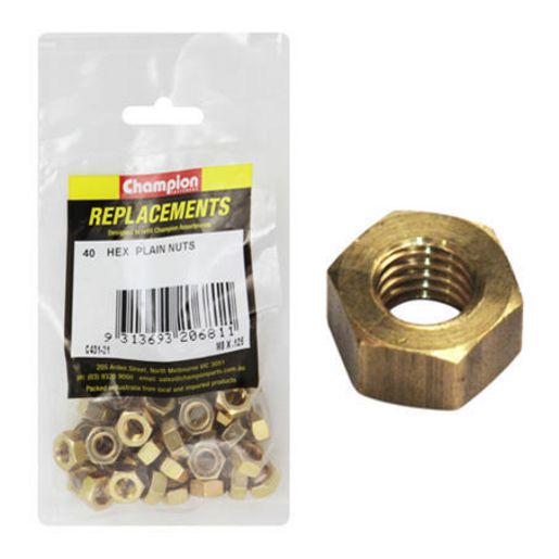 Champion Hex Nut Pack Plain HT M8 x 1.25mm 50Pk C431-21