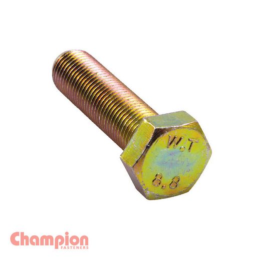 Champion Fasteners Hex Set High Tensile-M5 X 25mm-Grade 8.8 Screws C431-4