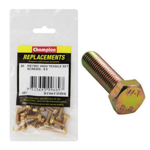 Champion Hex Screw Set HT M6 x 16mm 20Pk C480-5