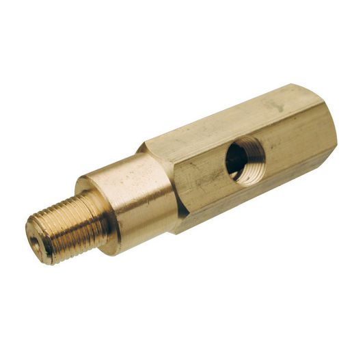 VDO Adaptor T-Piece Brass M14x1.5 A/B 1/8in.-27NPTF Thread C 66mm Length 230.035
