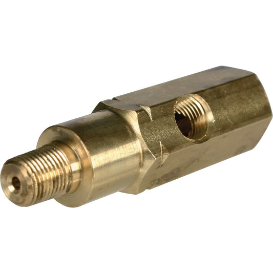 VDO Adaptor T-Piece Brass 1/8in.-28BSPT Thread A/B 1/8in.-27NPTF Thread C 66mm Length 230.036
