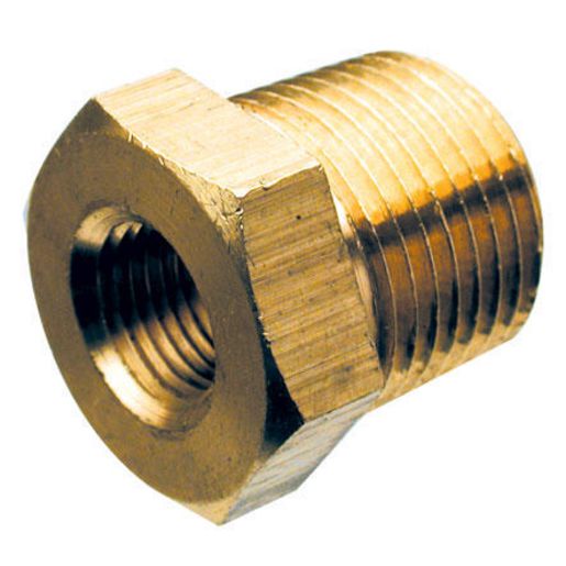 VDO Adaptor Brass Internal Thread 5/8in.-18UNF External Thread 1/2in.-14NPTF 20mm Long 320.058