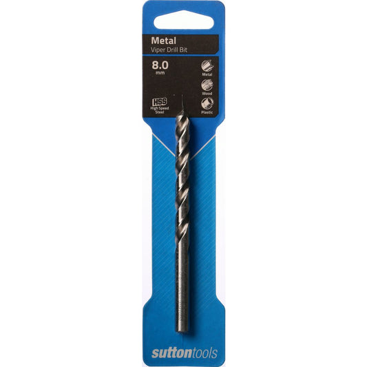 Sutton Jobber Drill Bit Viper HSS 8x117mm S/P HSP800