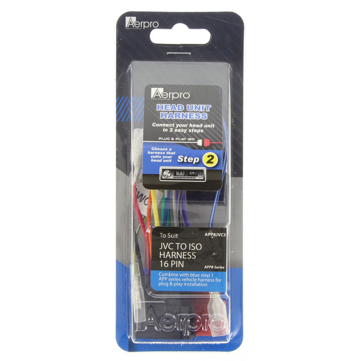 Aerpro Harness JVC To ISO 16 Pin APP8JVC5