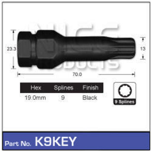 NICE Lock Nut Key K Series K9KEY