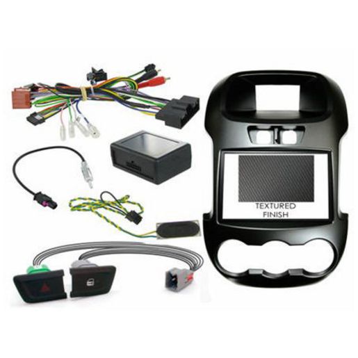 Aerpro Double Din Headunit Installation Kit Textured Metallic Charcoal Suits Ford Ranger PX 4.2"" OEM Display FP8083KT