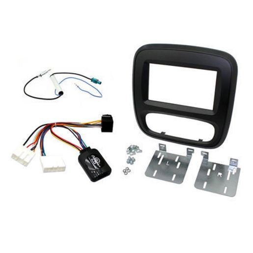 Aerpro Double Din Headunit Installation Kit Black Suits Renault Trafic X82 FP8132K