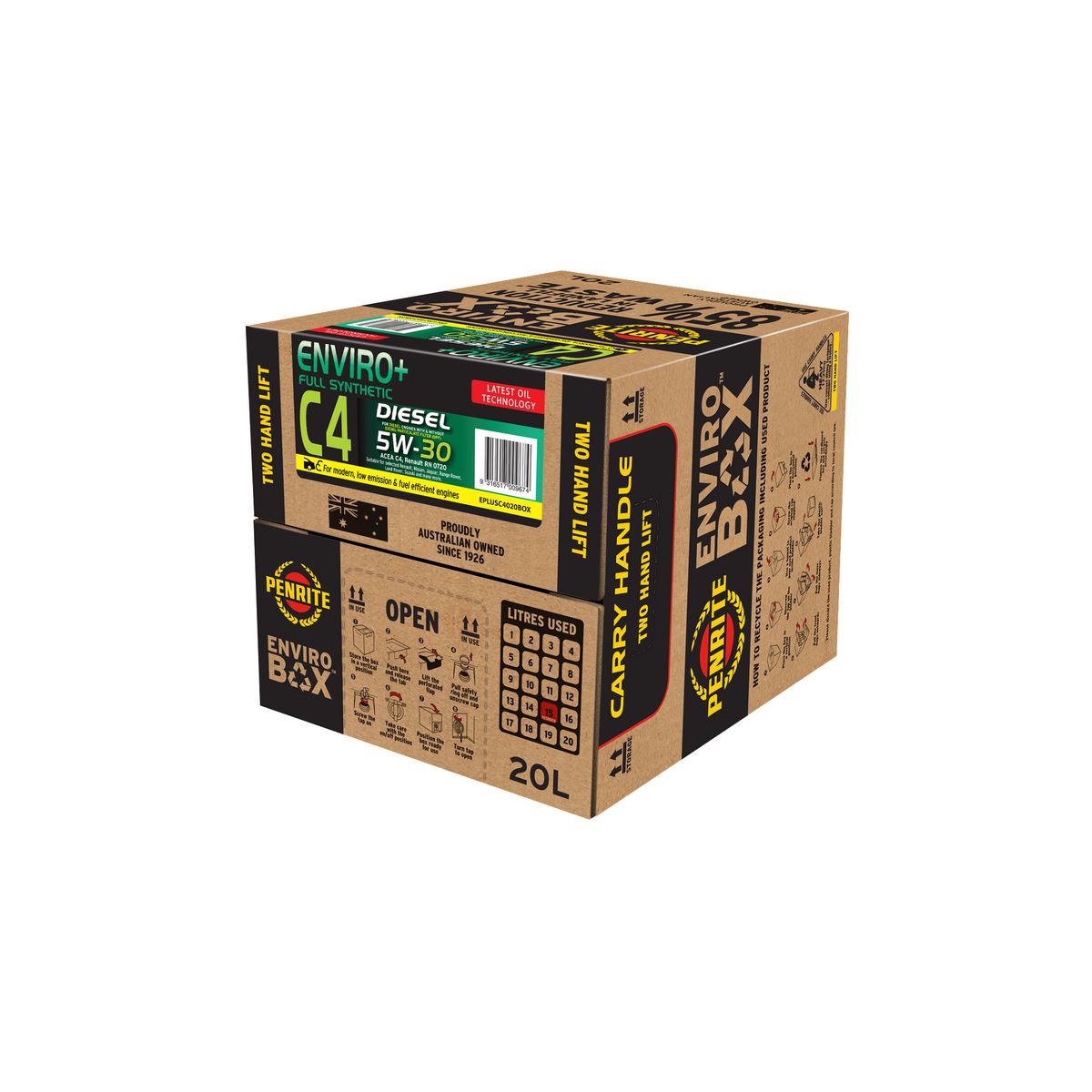 Penrite Enviro+ C4 5W-30 Engine Oil Enviro Box 20L