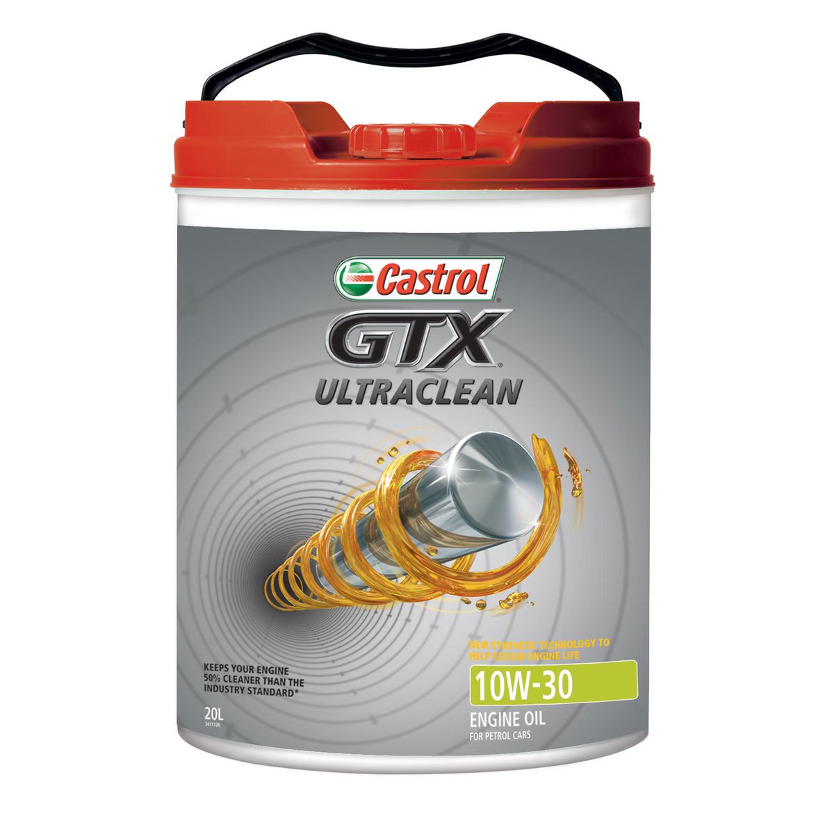 Castrol GTX Ultraclean Semi Synthetic Engine Oil 10W-30 20L 3411126