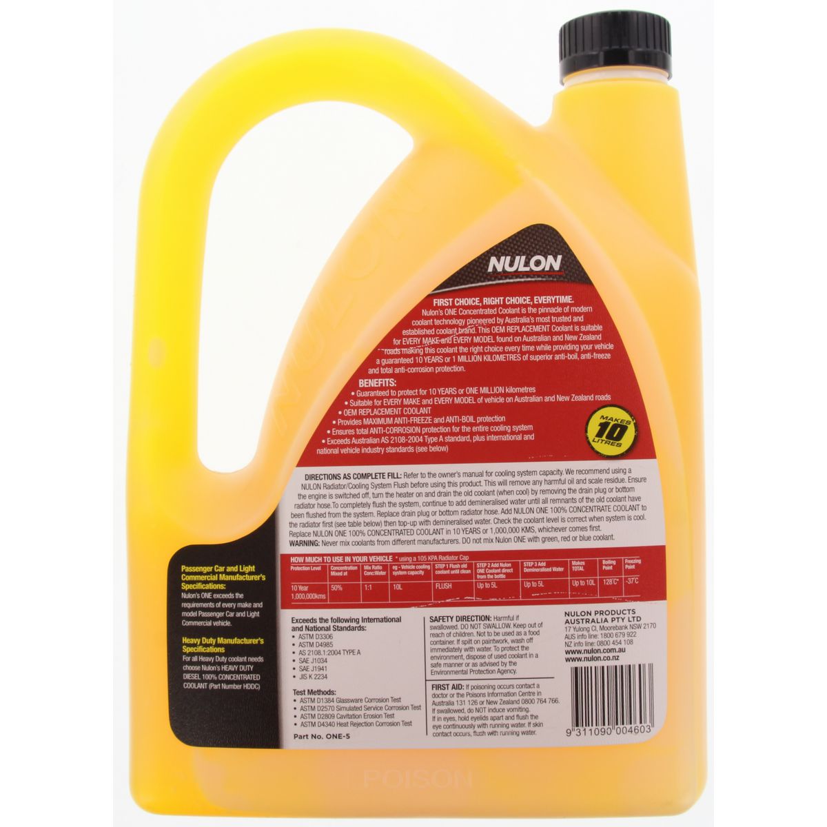 Nulon Coolant One Coolant Concentrate 5L