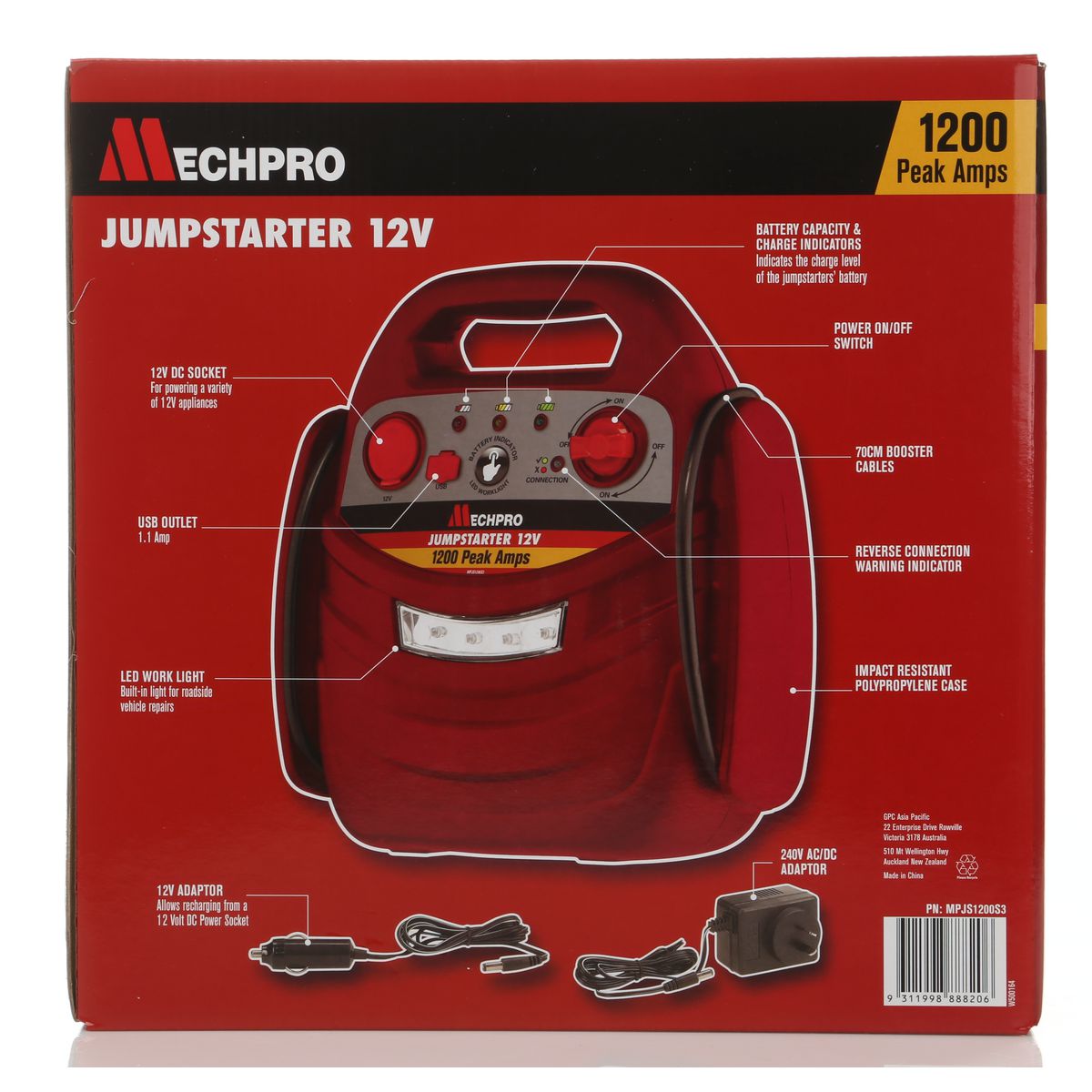 Mechpro Jumpstarter 1200A 12V MPJS1200S3