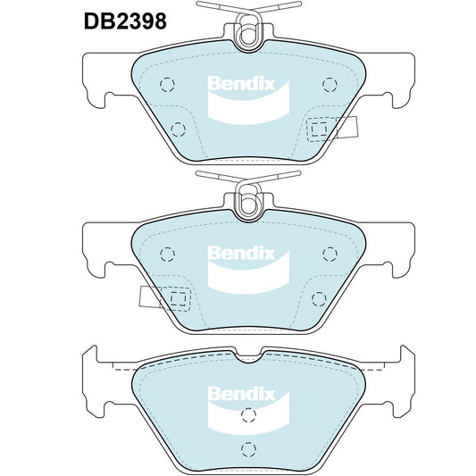 Bendix General CT Brake Pad Set Rear DB2398 GCT