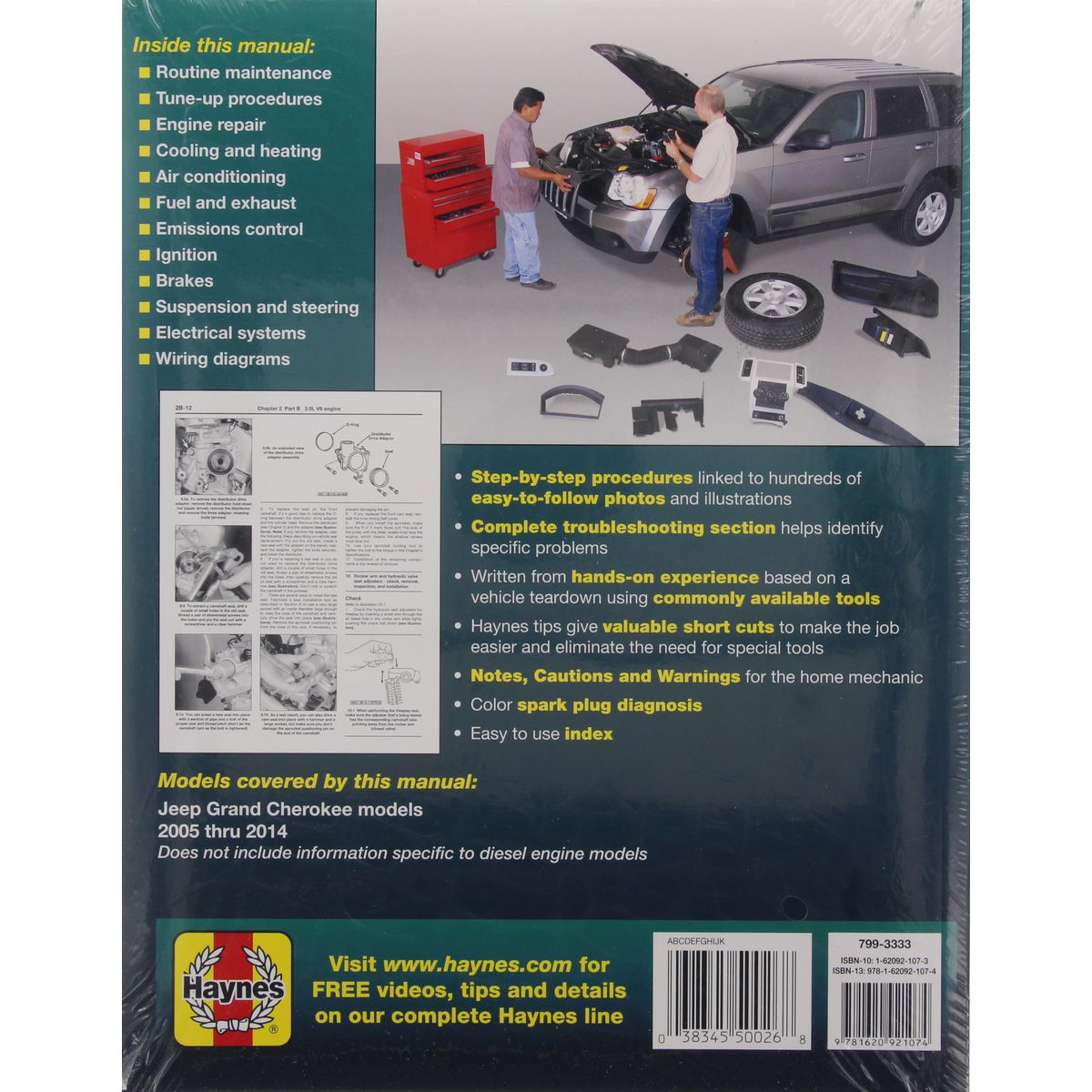 Haynes Repair Manual Suits Jeep Grand Cherokee 05-14 50026