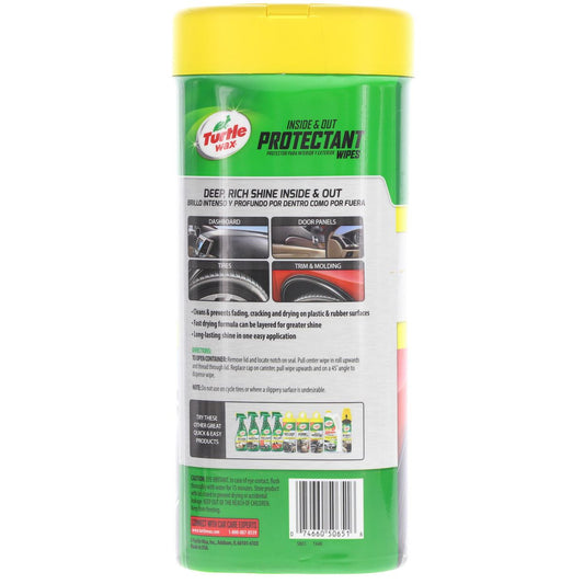 Turtle Wax Quick & Easy Protectant Wipes 25pk