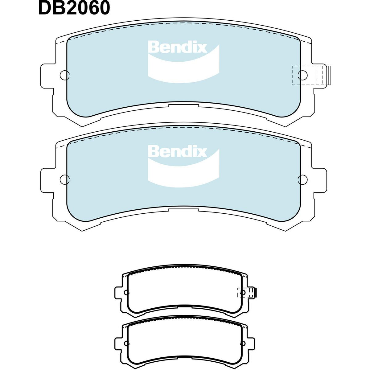 Bendix Heavy Duty Brake Pad Set Rear DB2060 HD