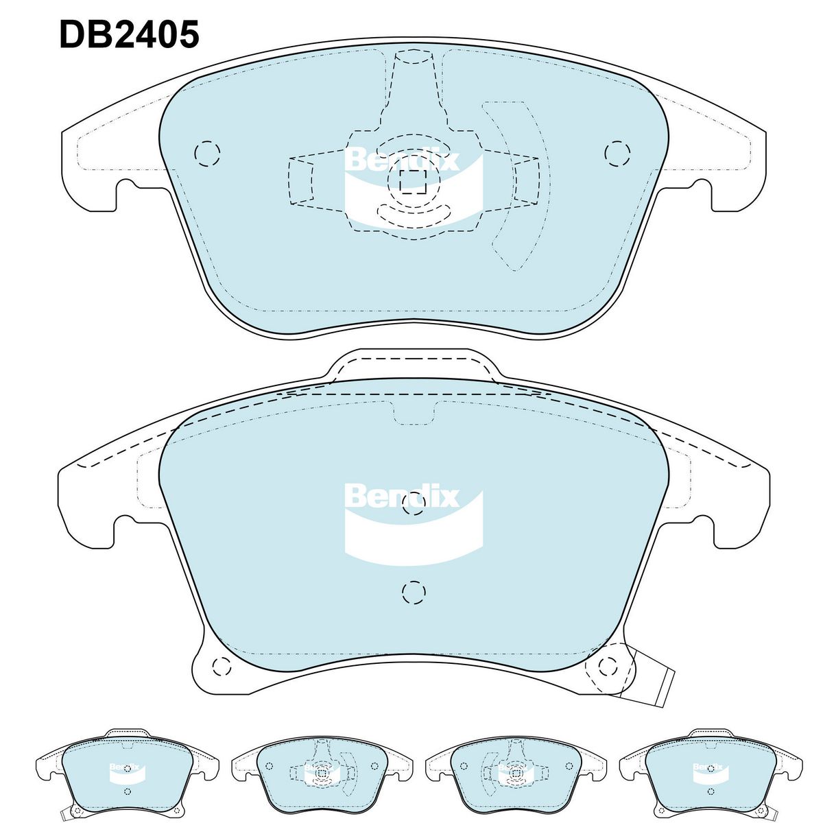Bendix General CT Brake Pad Set DB2405 GCT