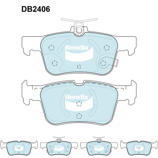 Bendix General CT Brake Pad Set Rear DB2406 GCT