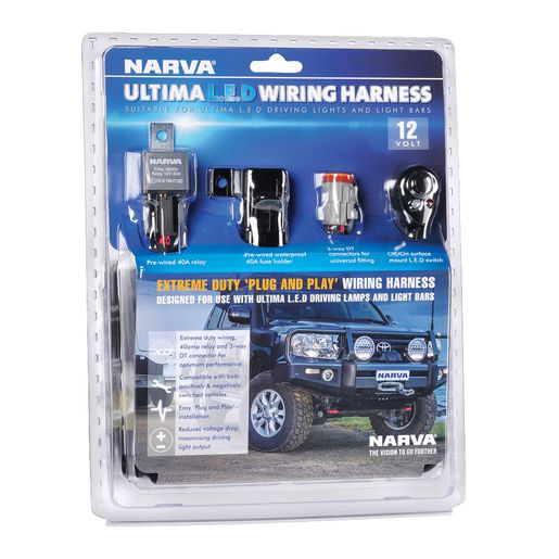 Narva Ultima 215 8.5"" LED Driving Light Wiring Harness 12V 74403