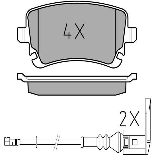 MEYLE Original Brake Pad Set Rear 025 233 2617/W