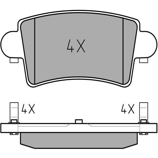 MEYLE Original Brake Pad Set Rear 025 236 6916