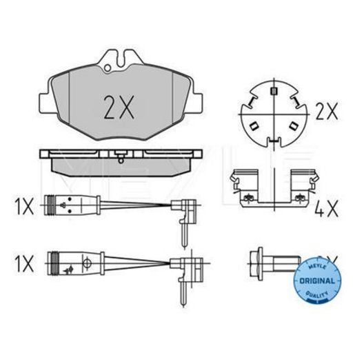 MEYLE Original Brake Pad Set Front 025 237 4320/W