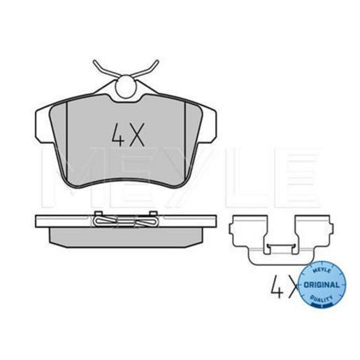 MEYLE Original Brake Pad Set Rear 025 249 2217