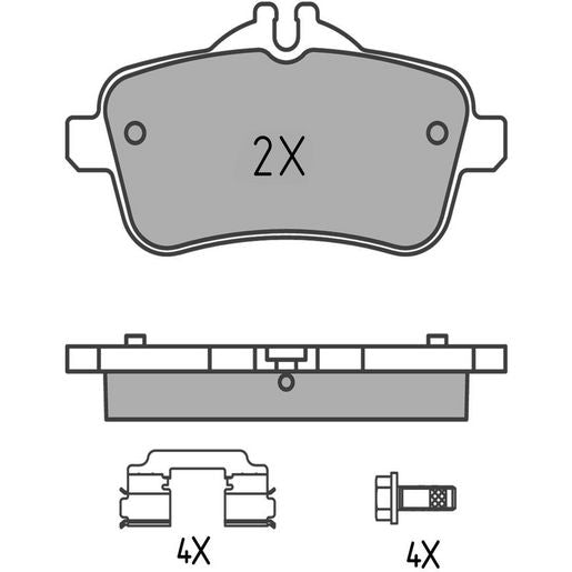 MEYLE Original Brake Pad Set Rear 025 252 1618