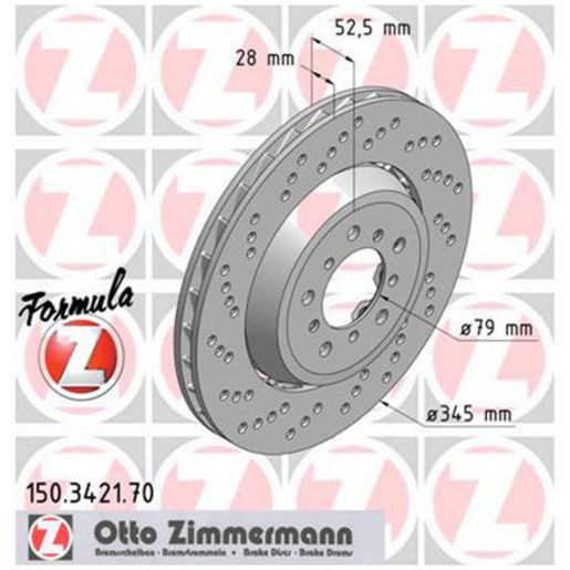 Zimmermann Formula Z Brake Rotor 345mm Front LH 150.3421.70