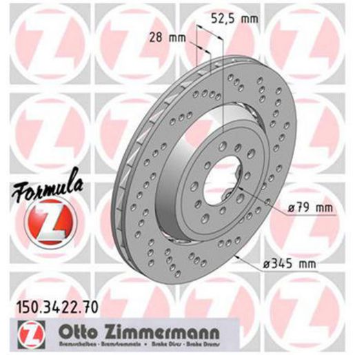 Zimmermann Formula Z Brake Rotor 345mm Front RH 150.3422.70