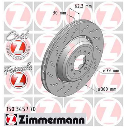 Zimmermann Formula Z Brake Rotor 360mm Front LH 150.3457.70