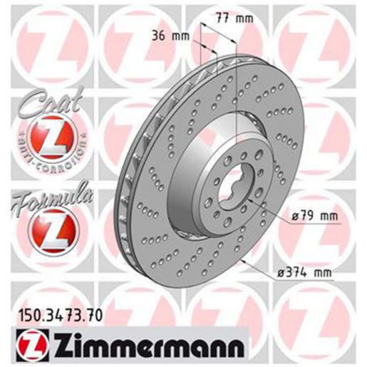 Zimmermann Formula Z Brake Rotor 374mm Front LH 150.3473.70