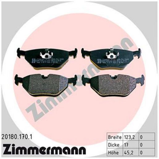 Zimmermann Brake Pad Rear Set 20180.170.1