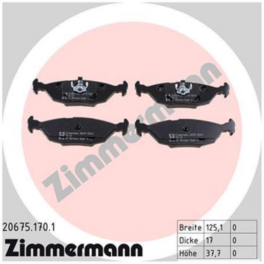 Zimmermann Brake Pad Rear Set 20675.170.1