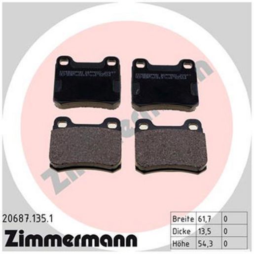 Zimmermann Brake Pad Rear Set 20687.135.1