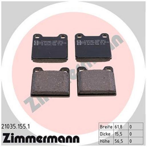 Zimmermann Brake Pad Rear Set 21035.155.1