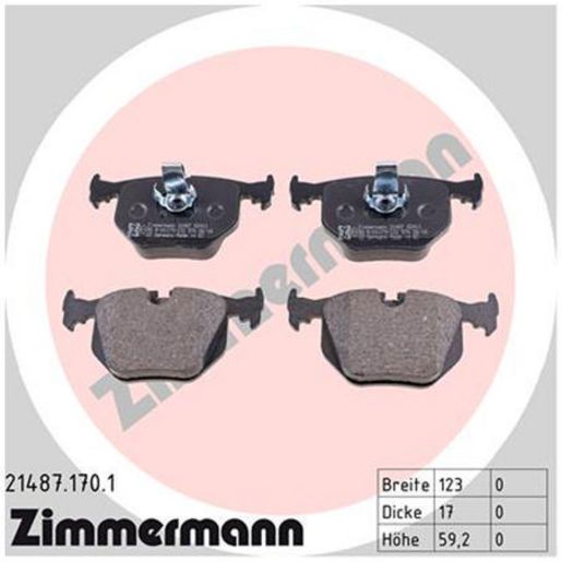 Zimmermann Brake Pad Rear Set 21487.170.1