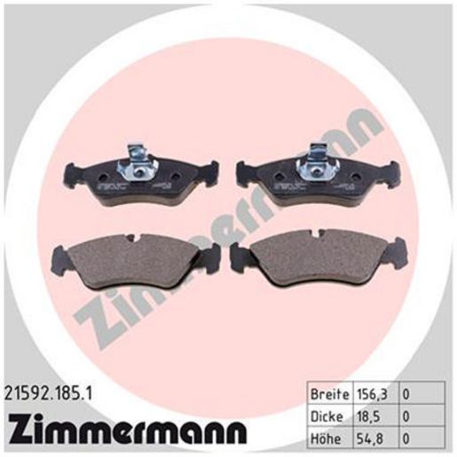 Zimmermann Brake Pad Rear Set 21592.185.1
